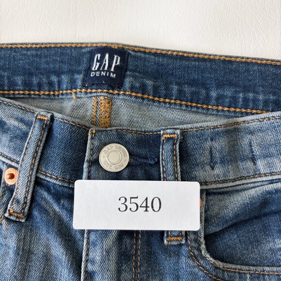 GAP Jean Womens 26 Blue Skinny Distressed Mid-Rise Stretch Denim Raw Hem - Picture 13 of 13